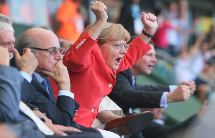 Happy Birthday, Angela Merkel: Chancellor and Germany's biggest fan at FIFA World Cup 2014!