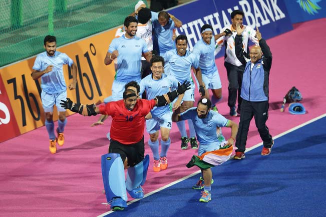Indian goalkeeper P Sreejesh dedicates Men's Hockey gold medal to Indian Army after beating Pakistan in Asian Games 2014 final