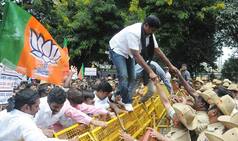 D K Ravikumar's death case: BJP Karnataka MPs protest in demand of CBI inquiry