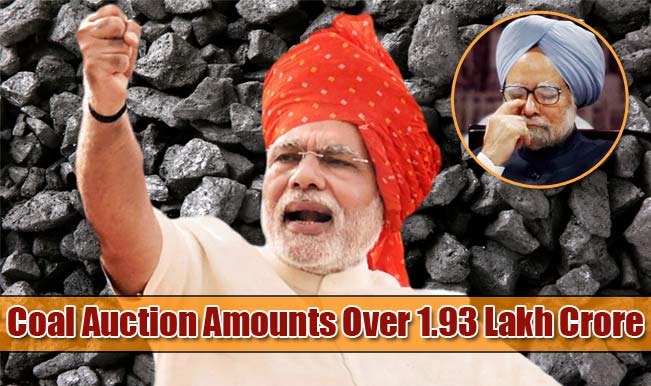 Coal Auction crosses Rs 1.93 Lakh Crore: Shining example of Narendra Modi’s policy driven governance for developing graft free and transparent system