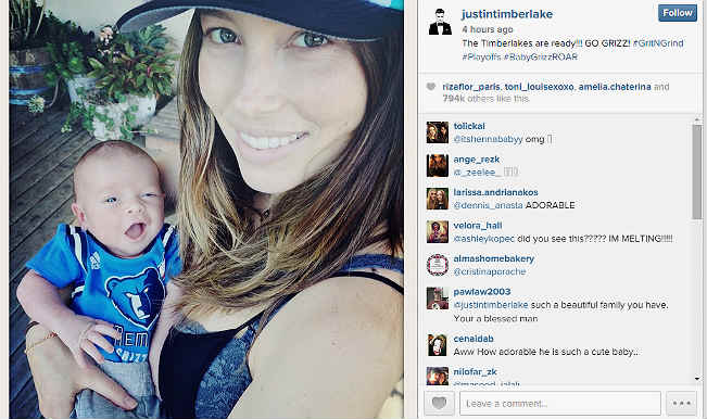 Justin Timberlake and Jessica Biel share first picture of son Silas Randall on Instagram!