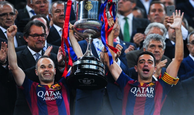 Barcelona set sights on treble with Copa Del Rey 2014-15 win; beat Athletic Bilbao 3-1 through Lionel Messi brace