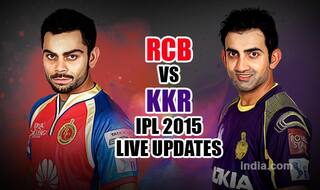 RCB won by 7 wickets | Live Cricket Score Updates Royal Challengers Bangalore vs Kolkata Knight Riders, IPL 2015: RCB 115/3 in 9.4 Overs