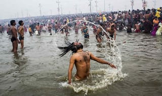 Vaishnav akhadas hold flag hoisting at Nashik Kumbh mela
