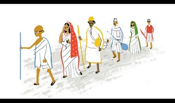 Google Doodle marks India’s 69th Independence Day by remembering Dandi March
