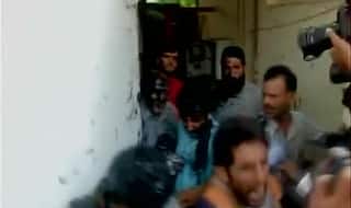 Ink attack on Engineer Rashid in Delhi