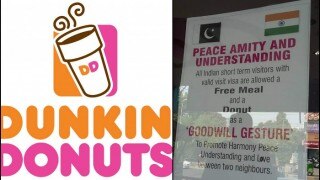 Dunkin' Donuts Pakistan extends olive branch to India; offers free meal and donut to Indians as 'Goodwill Gesture'