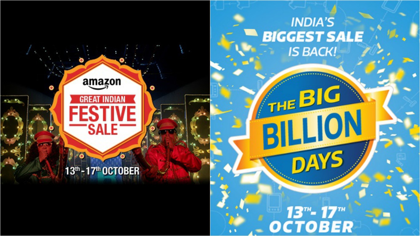 Image result for flipkart vs amazon festive sales