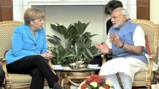 Narendra Modi issues joint statement with German chancellor Angela Merkel; assures enhanced trade ties