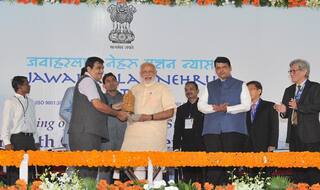Narendra Modi in Mumbai: Prime Minister lays foundation for fourth terminal at JNPT; Shiv Sena skips event