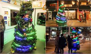 Here is the running Christmas tree that has taken the internet by storm