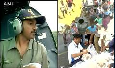 Chennai rains: IAF chopper drops food packets for flood affected people (Watch video)