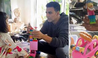Adorable: Akshay Kumar enacts scenes of Ramayana & teaches daughter Nitara some mythology lessons!