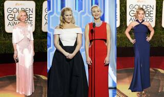 Bold black, somber white rule at 2016 Golden Globe red carpet