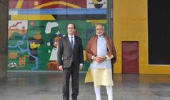 French President Francois Hollande addresses India-France Business Summit with Narendra Modi