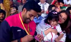 Aaradhya Bachchan cheers with mom Aishwarya for dad Abhishek's Pro Kabaddi League team! Watch video