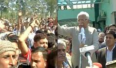 Jat reservation stir: Haryana chief minister Manohar Lal Khattar heckled in Rohtak, showed black flag, 'murdabad' slogans raised