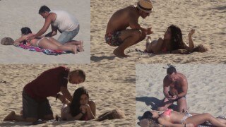 Watch what happened when a girl asked series of men to rub her back with sunscreen lotion