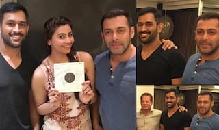 MS Dhoni & Sakshi visit Salman Khan for dinner at Galaxy; meet Arpita Khan Sharma's baby Ahil