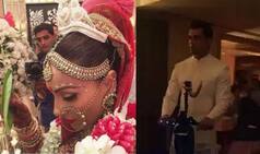 Video: Bipasha Basu's dulha Karan Singh Grover arrives on a segway instead of 'ghodi'!