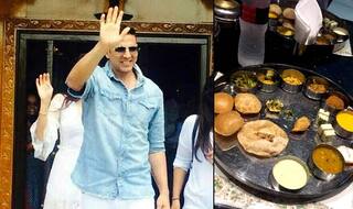 Housefull 3 stars Akshay Kumar, Abhishek Bachchan, Jacqueline Fernandes relish Gujarati Thali!
