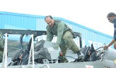 IAF chief flies Tejas fighter trainer in Bengaluru