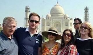 Preity Zinta spotted with husband Gene Goodenough and in-laws at the Taj Mahal