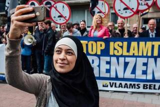 Zakia Belkhiri clicked selfies at Anti-Muslim protest, criticized for her hate tweets against Jews