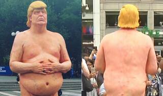 New York: Naked Donald Trump in park leaves people in giggles until demolished
