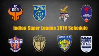 ISL 2016 Schedule, Timetable, Fixture, TV Listings, Venues & timings of Indian Super League