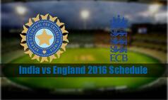 India vs England 2016 Schedule
