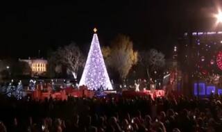 Barack Obama lights National Christmas Tree for final time
