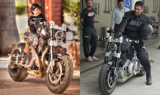 MS Dhoni vs Ziva Dhoni (in pictures): Bike lover Indian cricketer gets tough fight from his cute biker daughter!