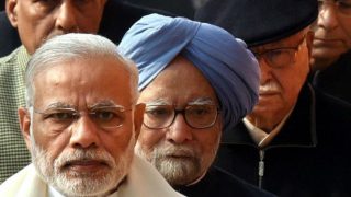 This picture of PM Narendra Modi, Manmohan Singh and LK Advani garnered the best captions