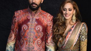 Yuvraj Singh and Hazel Keech's Delhi wedding reception outfits are out of a fairy tale dream!