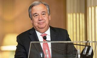 New UN chief Antonio Guterres seeks allies in business at Davos 