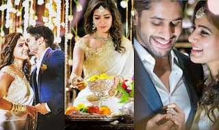 Samantha Ruth Prabhu and Naga Chaitanya engagement pictures and video: Actress looks ethereal in saree that shows their love story!