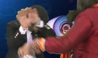 WTF! Bigg Boss 10's notorious Swami Om splashes water on news anchor on air! (Watch video)