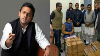 Akhilesh Yadav claims Samajwadi Party symbol, submits proof at Election Commission in 6 boxes