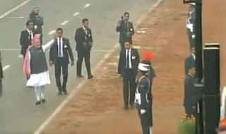 Narendra Modi breaks protocol again, walks down Rajpath to greet people