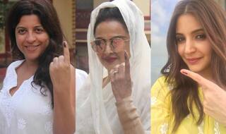 Bollywood celebs Anushka Sharma, Rekha turn early birds at polling stations