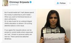 Playback singer Chinmayi Sripaada raises voice against rape threats on Twitter! #RapeThreatsNotOK