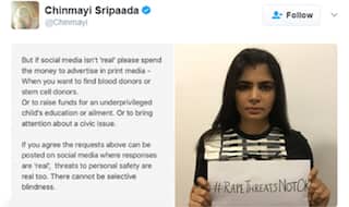 Playback singer Chinmayi Sripaada raises voice against rape threats on Twitter! #RapeThreatsNotOK