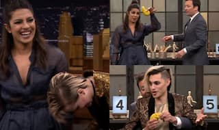 Priyanka Chopra plays Tandem Sculptionary on the sets of Jimmy Fallon