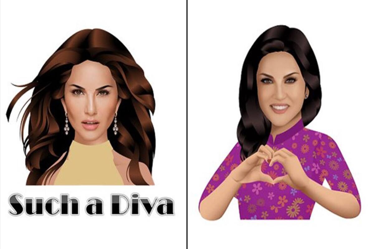 Sunny Leone Introduces Her Set Of Emojis Called Sunnyemojis See