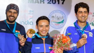 Jitu Rai bags India's first gold medal at Shooting World Cup in men's 50m Pistol, Amanpreet Singh claims silver