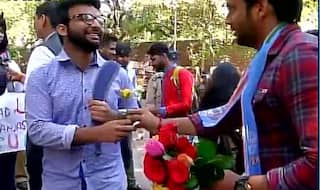 Ramjas College row: NSUI students begin 'gift a rose' campaign to restore peace on campus