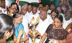 Panneerselvam inaugurates his party office for RK Nagar bypoll