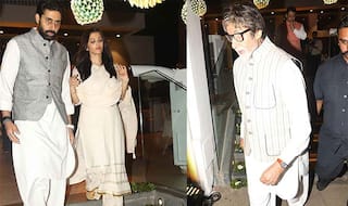 Aishwarya Rai Bachchan, Abhishek Bachchan and Aishwarya Rai pay tribute to Krishnaraj Rai at ritual dinner