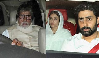 Aishwarya Rai Bachchan looks shaken as she joins Abhishek and Amitabh Bachchan for Krishnaraj Rai's last rites (see HQ pics)